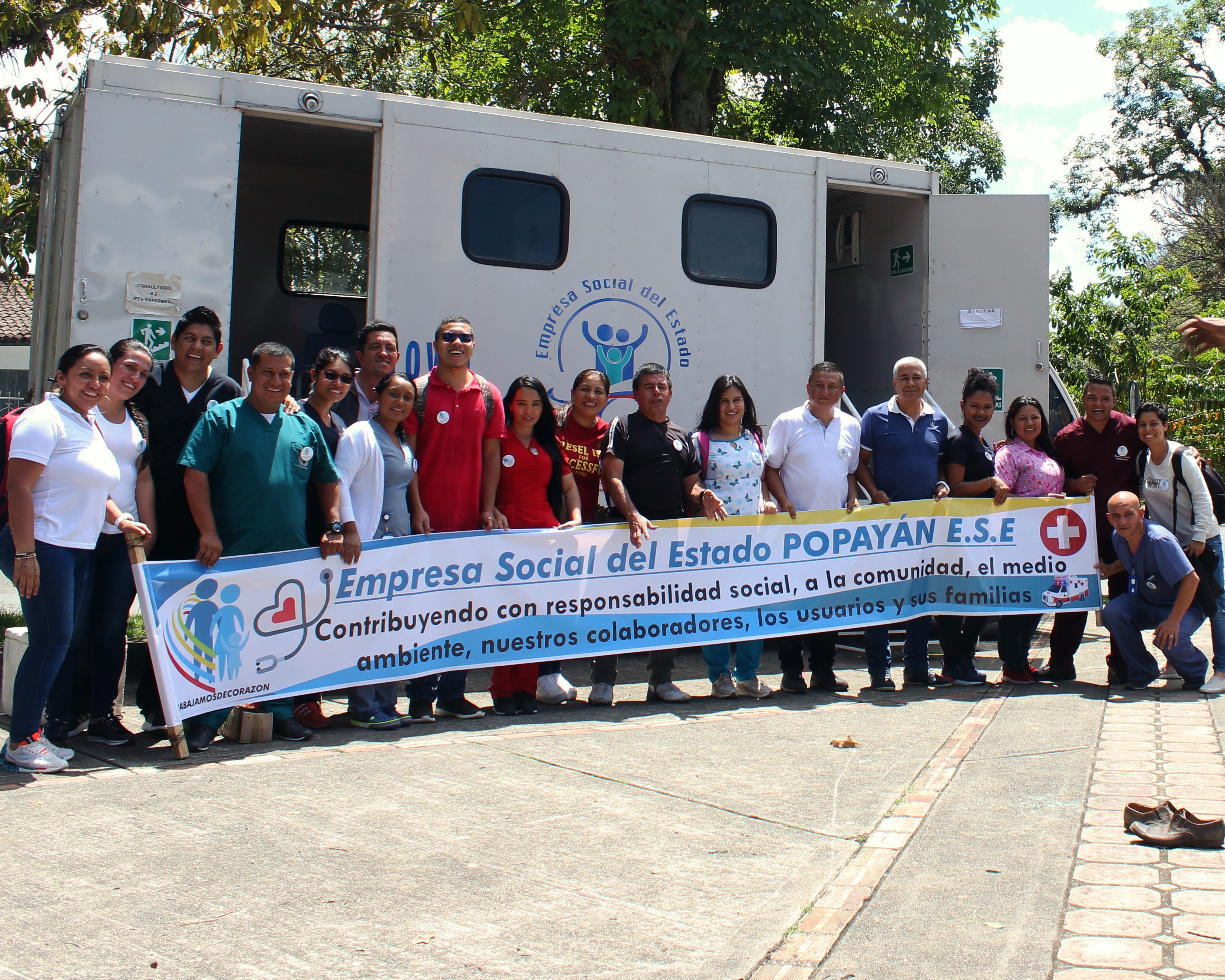 EN LA E.S.E POPAYÁN TRABAJAMOS DE CORAZÓN EQUIPO DE LA JORNADA DE SALUD LLEVADA A CABO EL SIETE DE NOVIEMBRE 2019