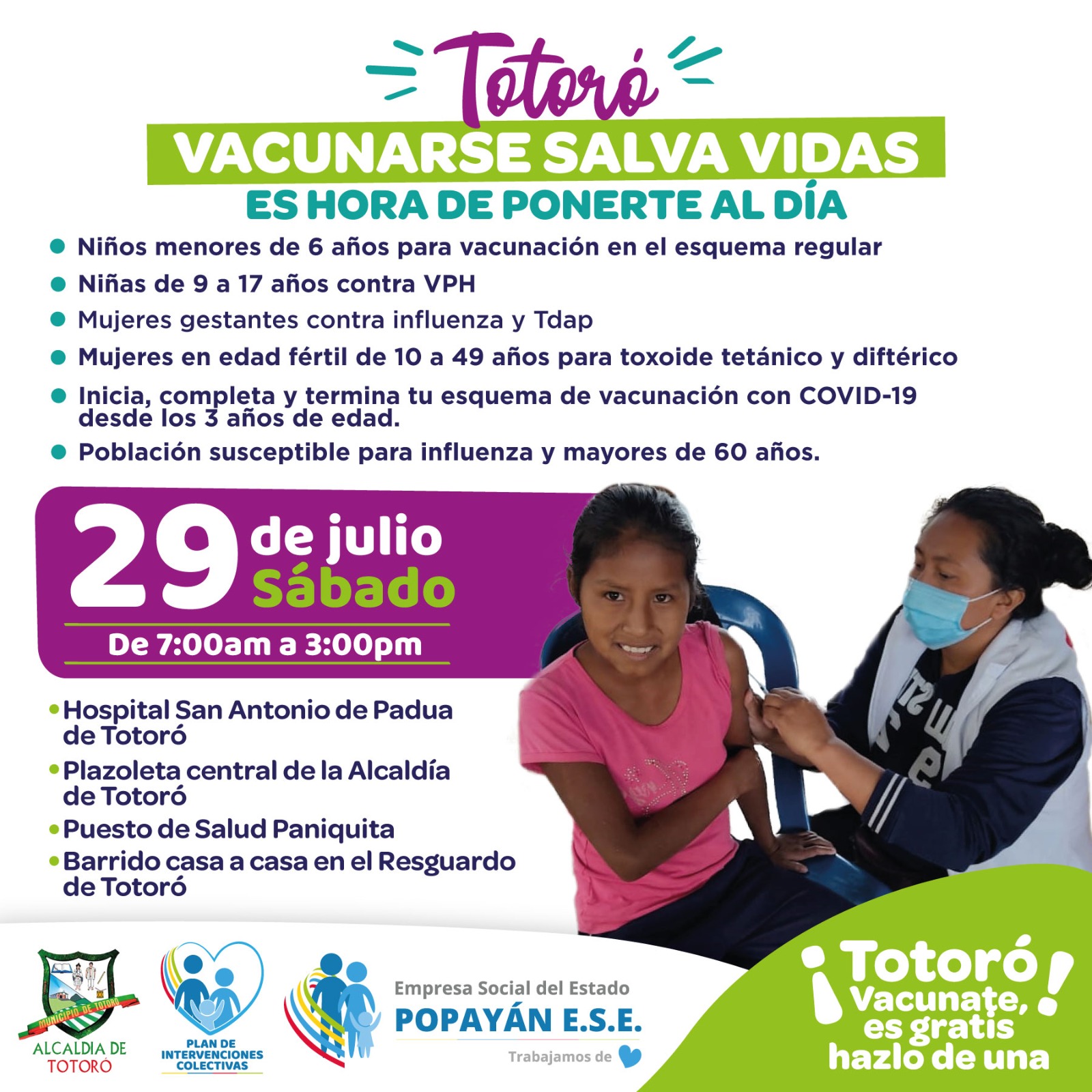 Vacunarse salva vidas